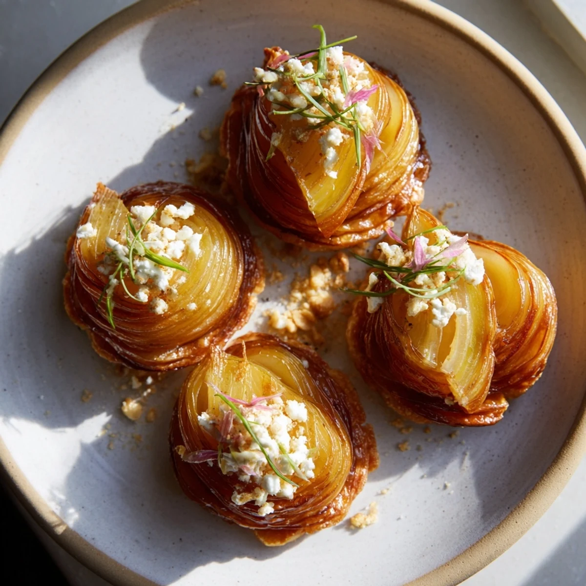 A beautiful, flaky crust supports the creamy goat cheese and sweet onions in this perfect Caramelized Onion Tart.