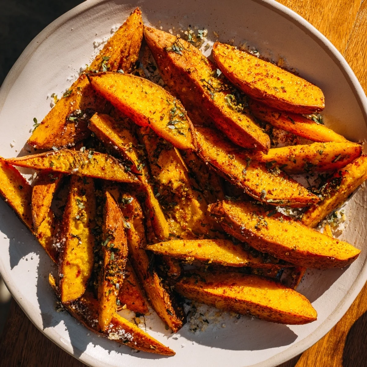 These vibrant, seasoned Crispy Oven-Baked Sweet Potato Wedges offer a delightful, healthy alternative to fries.