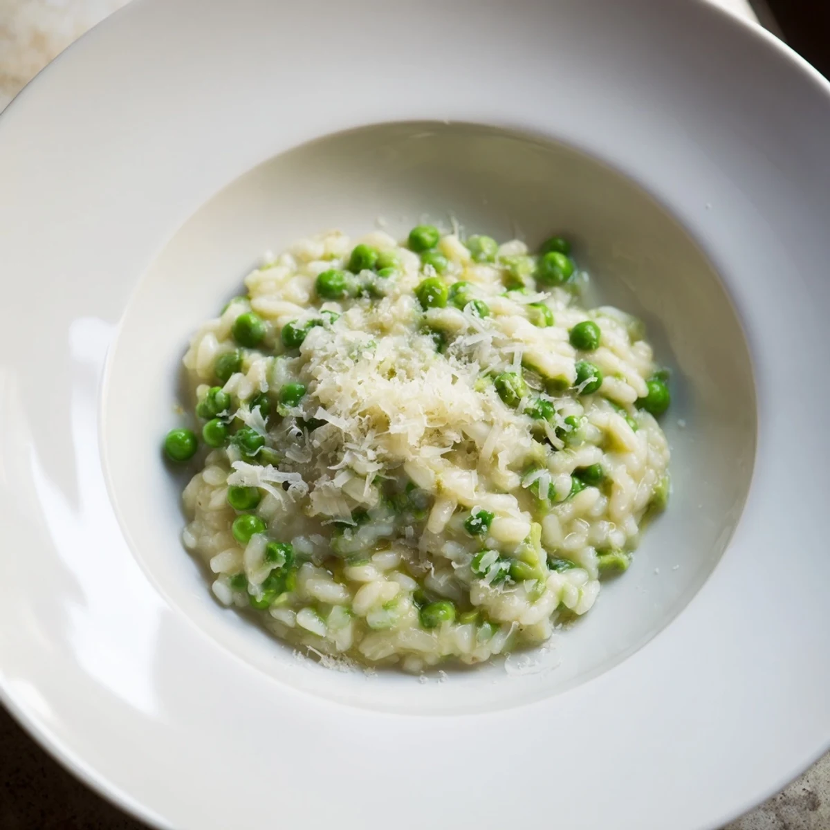 Creamy Parmesan Orzo Peas
