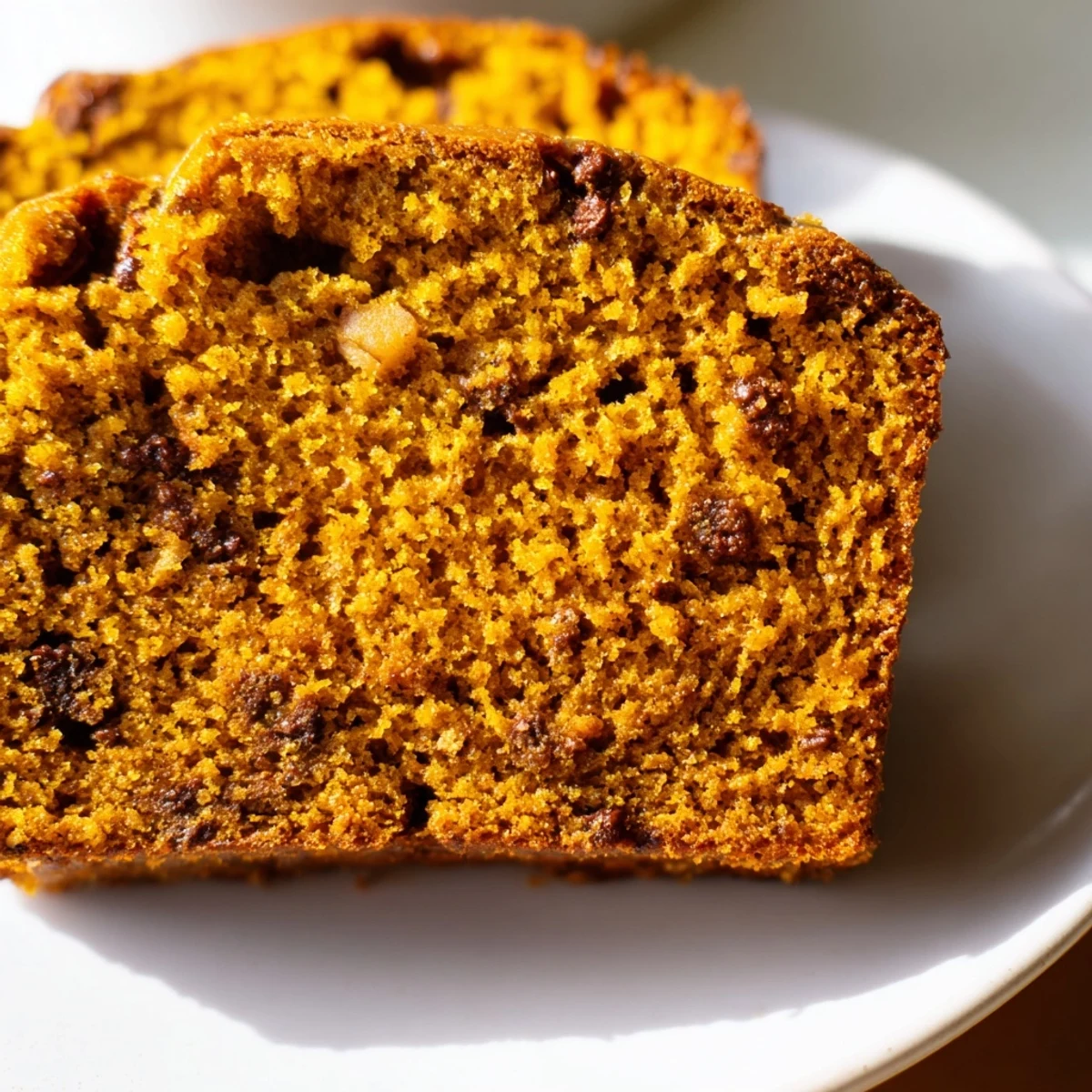 Freshly baked Pumpkin Bread Loaf with a golden-brown crust and warm cinnamon spice aroma.