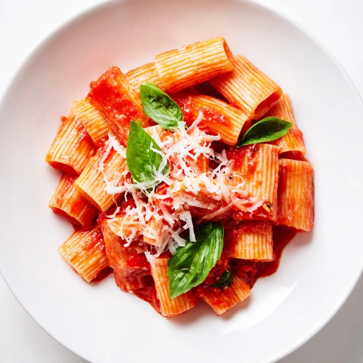A vibrant bowl of creamy Hidden Veggie Tomato Pasta Sauce, swirling with pureed carrots and zucchini, served over twirled spaghetti with fresh basil and grated Parmesan.