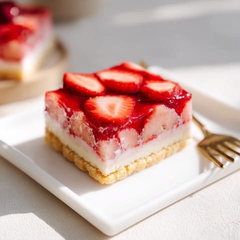 Simple Homemade Strawberry Jam Squares