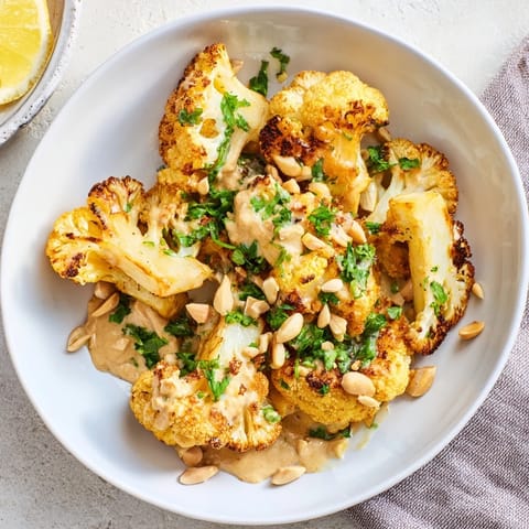 Roasted Cauliflower Steaks Tahini