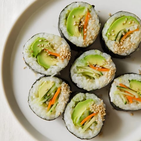 Avocado Cucumber Sushi Rolls