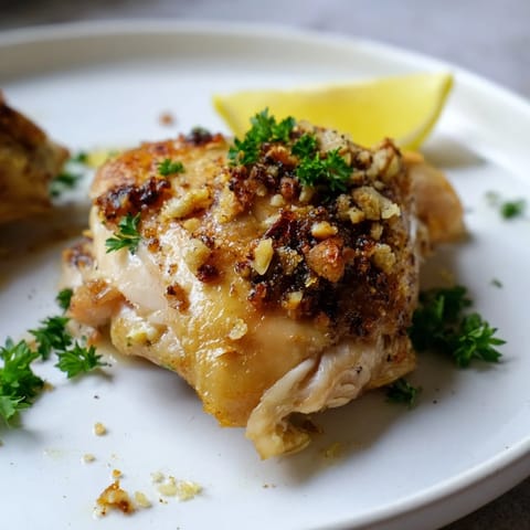 Crispy Garlic Chicken Thighs