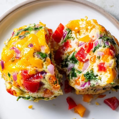 Fluffy Egg Muffins Veggies Cheese