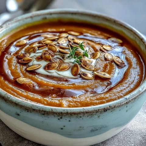 Roasted Butternut Squash Soup simmering in a rustic pot, showing its creamy texture and warm orange hue, ideal for chilly days.