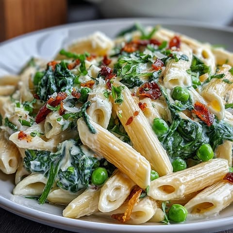 Vibrant One-Pot Lemon Ricotta Pasta with Peas, a creamy, zesty delight.