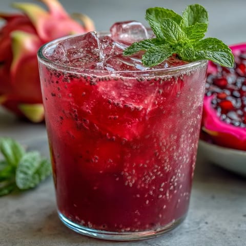 Vibrant Dragon Fruit Lemonade with Chia Seeds, a refreshing, colorful summer beverage.
