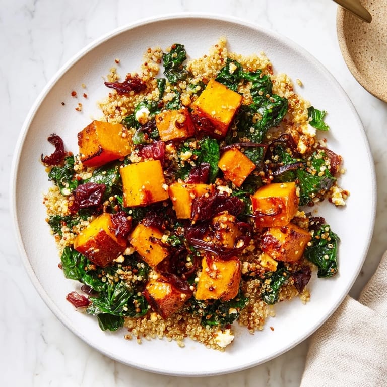 Warm, glistening pieces of honey-roasted butternut squash in a nourishing bowl, ready to enjoy.