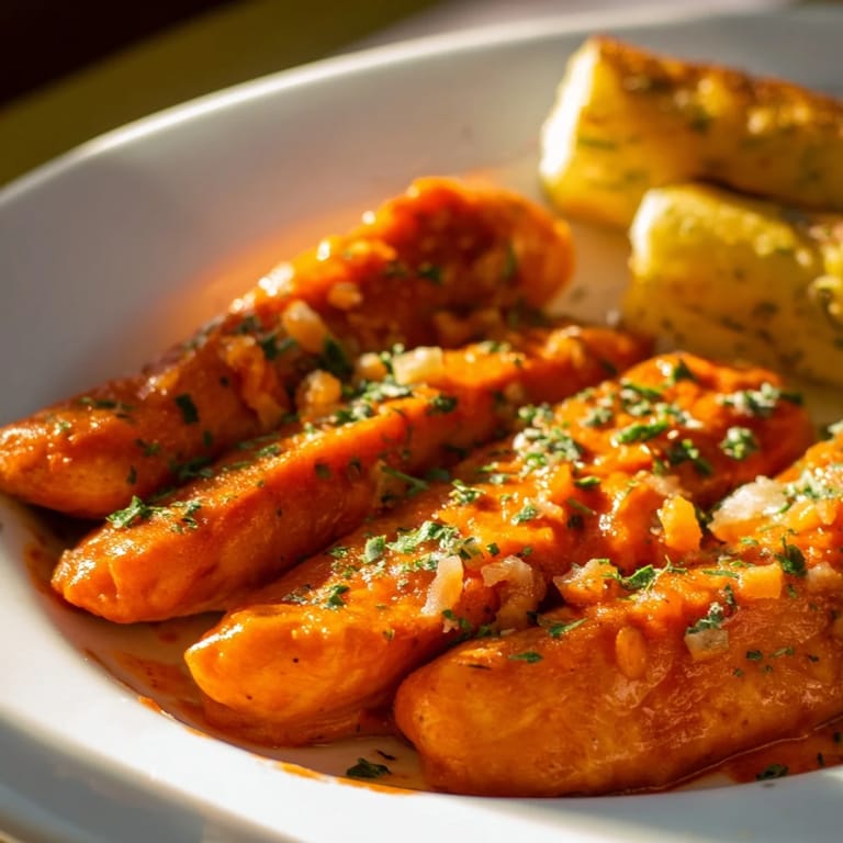 Close-up of baked Easy Sheet Pan Turkey Meatballs with zucchini, showing savory and healthy ingredients.