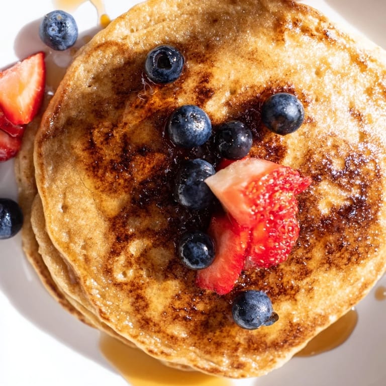 Soft, gluten-free brown banana pancakes served with Greek yogurt and nuts, perfect for a quick, energizing family breakfast.