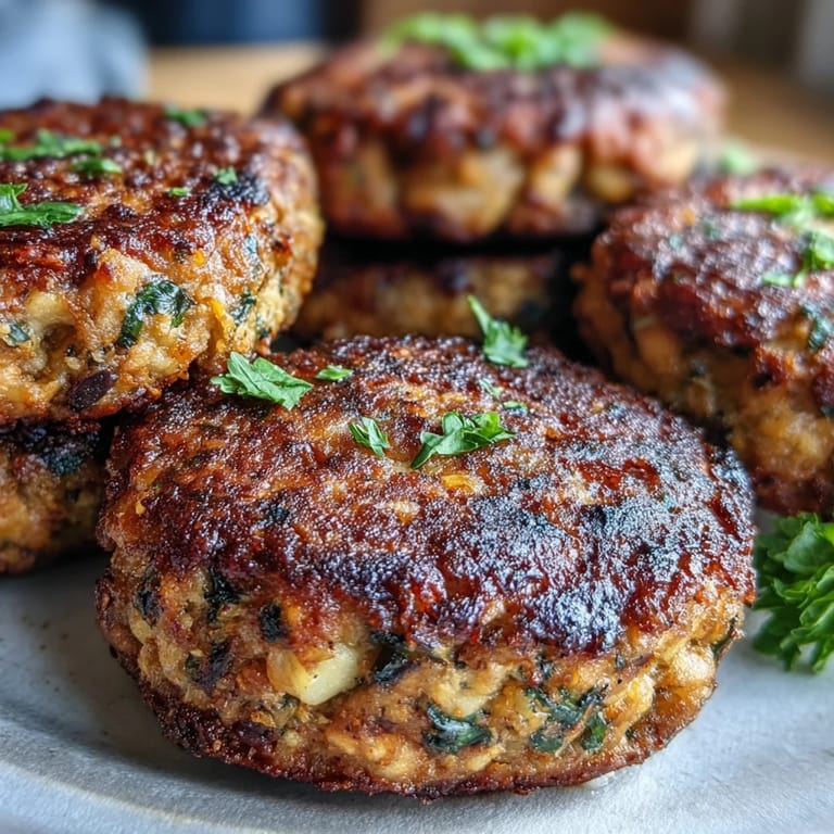 Rustic Black-Eyed Pea Burger Patties pan-fried to perfection, served on a toasted brioche bun.