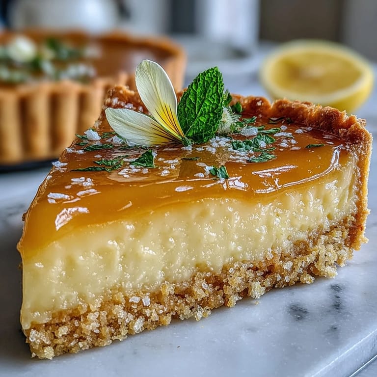 Delicate Lemon Curd Spring Tart, beautifully decorated with vibrant edible flowers.