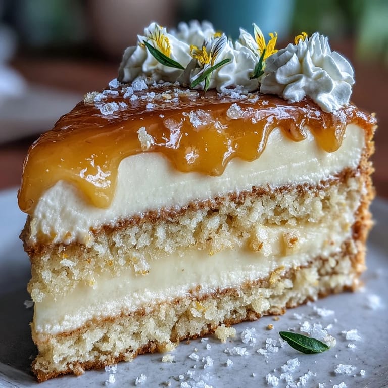 An elegant Mother's Day Lemon Curd Layer Cake, ready for slicing and serving.