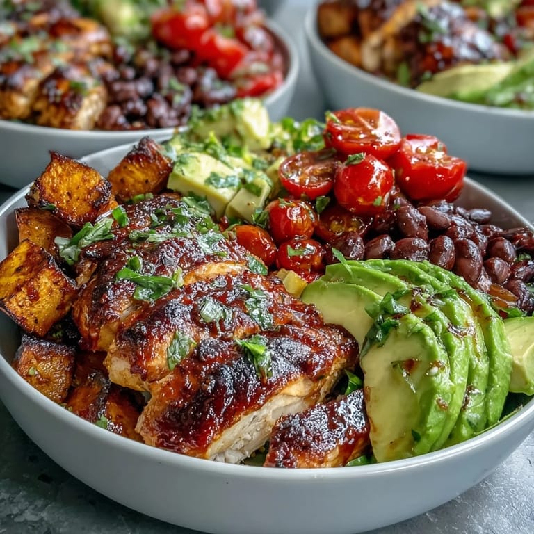 Satisfying BBQ Chicken Meal Prep Bowls, perfect for a healthy, delicious lunch.
