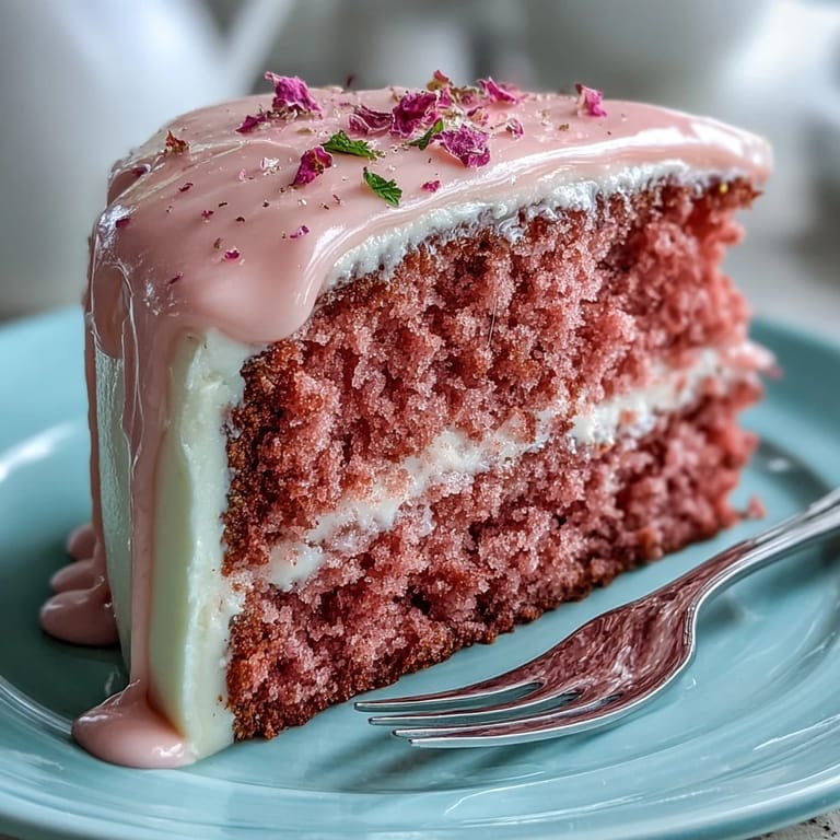 Moist, pink Bridal Shower Rosé Velvet Cake, perfect for festive celebrations and parties.