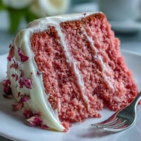 Decadent pink Bridal Shower Rosé Velvet Cake with elegant, shimmering gold drip.